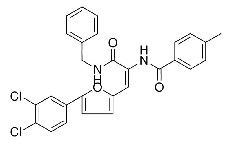 Sigma-Aldrich N-(1-((BENZYLAMINO)CARBONYL)-2-(5-(3,4-DI-CL-PH)-2-FURYL)VINYL)-4-ME-BENZAMIDE,AldrichCPR