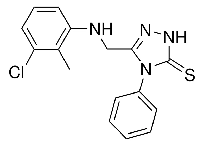 Sigma-Aldrich 5-((3-CL-2-METHYLANILINO)METHYL)-4-PHENYL-2,4-DIHYDRO-3H-1,2,4-TRIAZOLE-3-THIONE,AldrichCPR