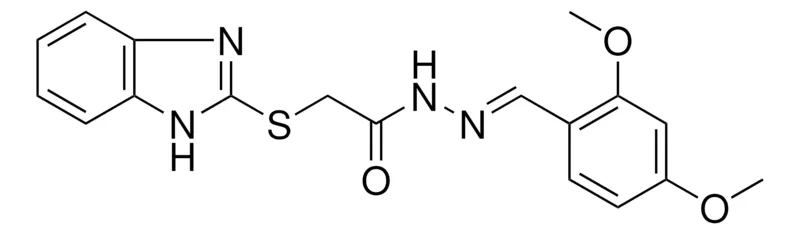 Sigma-Aldrich 2-(1H-BENZOIMIDAZOL-2-YLSULFANYL)-ACETIC ACID (2,4-DI-MEO-BENZYLIDENE)-HYDRAZIDE,AldrichCPR