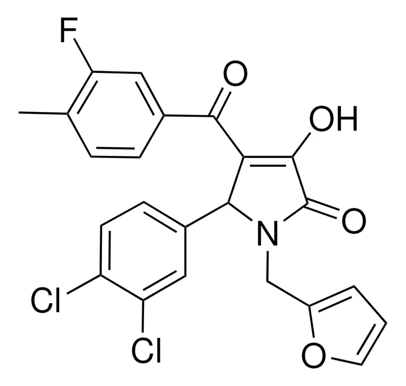 Sigma-Aldrich 5-(3,4-DICHLOROPHENYL)-4-(3-FLUORO-4-METHYLBENZOYL)-1-(2-FURYLMETHYL)-3-HYDROXY-1,5-DIHYDRO-2H-PYRROL-2-ONE,AldrichCPR