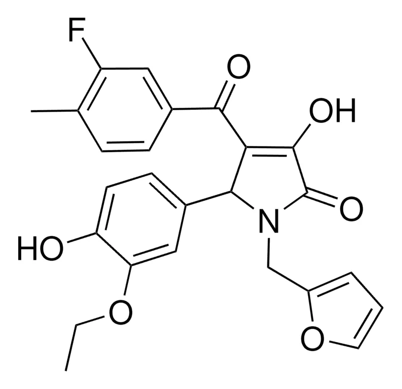 Sigma-Aldrich 5-(3-ETHOXY-4-HYDROXYPHENYL)-4-(3-FLUORO-4-METHYLBENZOYL)-1-(2-FURYLMETHYL)-3-HYDROXY-1,5-DIHYDRO-2H-PYRROL-2-ONE,AldrichCPR