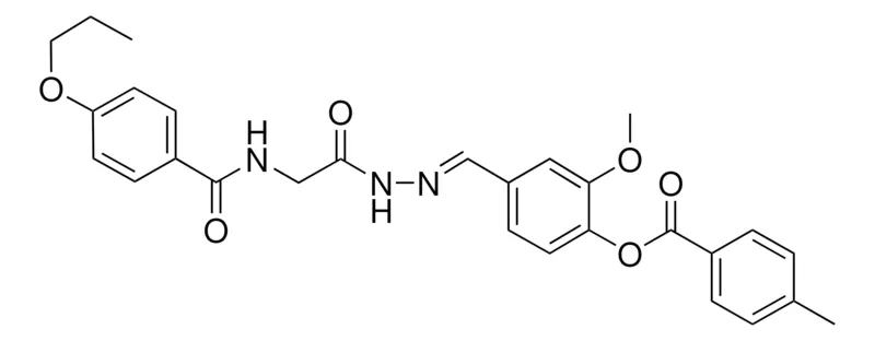 Sigma-Aldrich 2-MEO-4-(2-(((4-PROPOXYBENZOYL)AMINO)AC)CARBOHYDRAZONOYL)PHENYL 4-METHYLBENZOATE,AldrichCPR