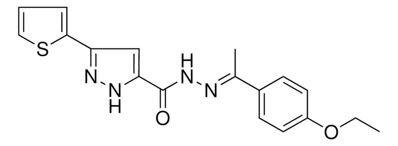Sigma-Aldrich 5-THIOPHEN-2-YL-2H-PYRAZOLE-3-CARBOXYLIC ACID (1-(4-ETO-PH)-ETHYLIDENE)HYDRAZIDE,AldrichCPR