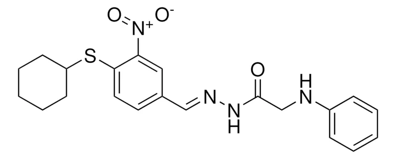 Sigma-Aldrich 2-PHENYLAMINO-ACETIC ACID (4-CYCLOHEXYLSULFANYL-3-NITRO-BENZYLIDENE)-HYDRAZIDE,AldrichCPR