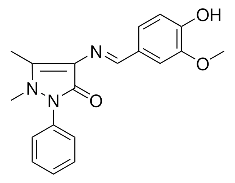Sigma-Aldrich 4-((4-HO-3-MEO-BENZYLIDENE)-AMINO)-1,5-DIMETHYL-2-PH-1,2-DIHYDRO-PYRAZOL-3-ONE,AldrichCPR