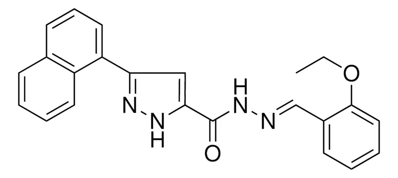 Sigma-Aldrich 5-NAPHTHALEN-1-YL-2H-PYRAZOLE-3-CARBOXYLIC ACID (2-ETHOXY-BENZYLIDENE)-HYDRAZIDE,AldrichCPR