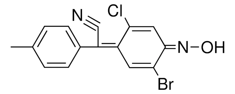 Sigma-Aldrich 3-BROMO-6-CHLORO-4-HYDROXYIMINO-A-(P-TOLYL)-2,5-CYCLOHEXADIENEACETONITRILE,AldrichCPR