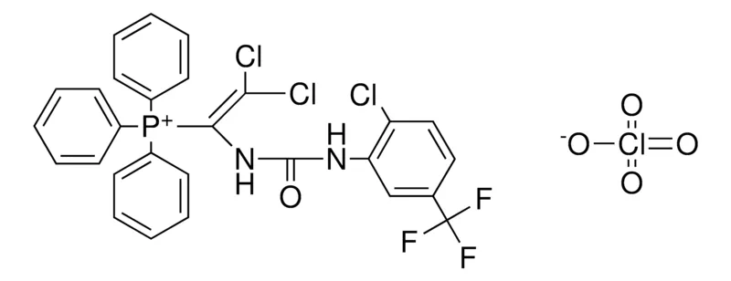 Sigma-Aldrich (DI-CL-((CL-TRIFLUOROMETHYL-PH)-UREIDO)-VINYL)-TRI-PH-PHOSPHONIUM, PERCHLORATE,AldrichCPR