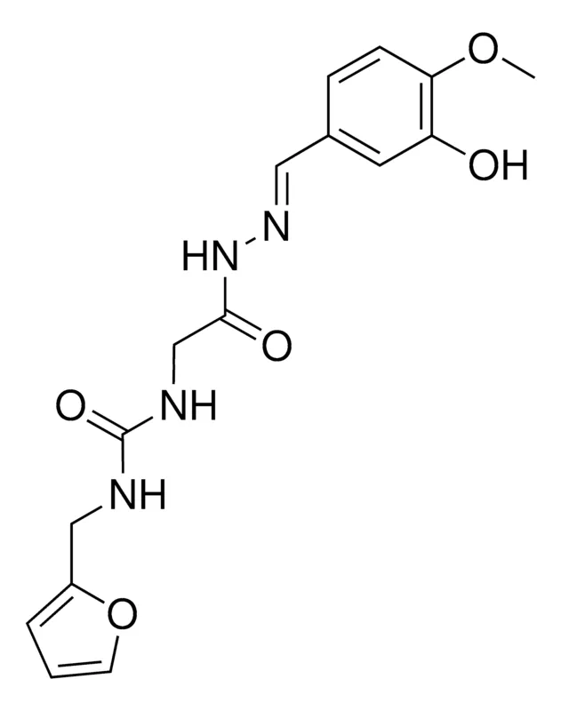 Sigma-Aldrich 2-(3-FURFURYLUREIDO)ACETIC (3-HYDROXY-4-METHOXYBENZYLIDENE)HYDRAZIDE,AldrichCPR