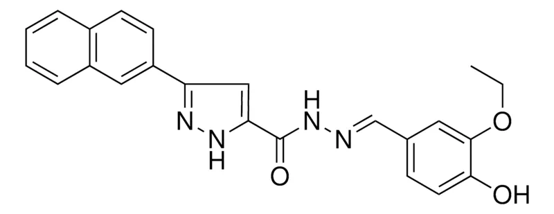 Sigma-Aldrich 5-NAPHTHALEN-2-YL-2H-PYRAZOLE-3CARBOXYLIC ACID (3-ETO-4-HO-BENZYLIDENE)HYDRAZIDE,AldrichCPR