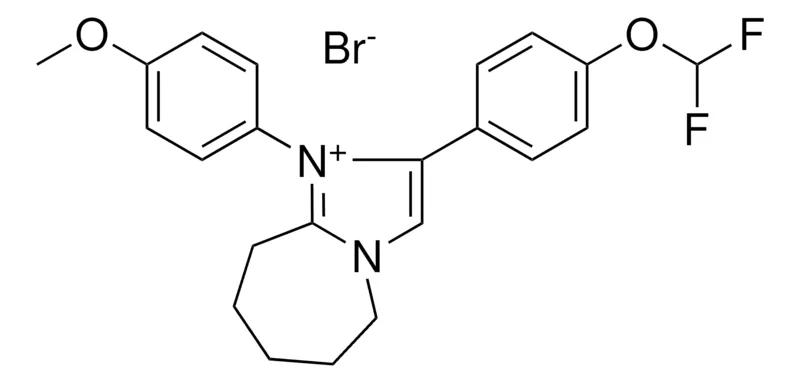 Sigma-Aldrich 2-[4-(DIFLUOROMETHOXY)PHENYL]-1-(4-METHOXYPHENYL)-6,7,8,9-TETRAHYDRO-5H-IMIDAZO[1,2-A]AZEPIN-1-IUM BROMIDE，AldrichCPR