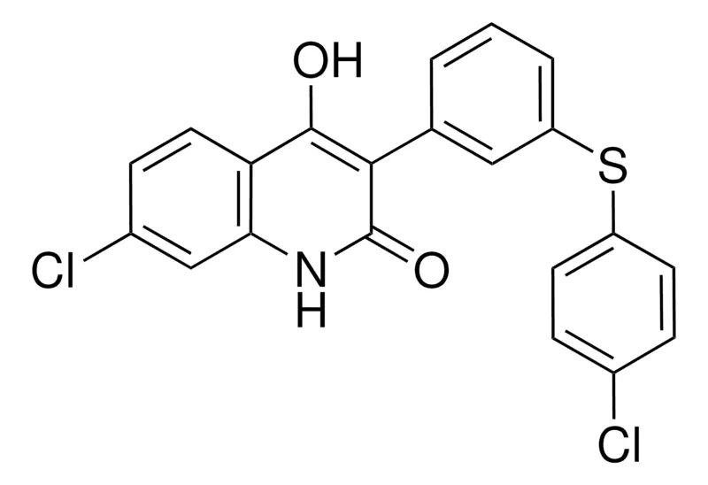 Sigma-Aldrich 7-CHLORO-3-(3-((4-CHLOROPHENYL)THIO)PHENYL)-4-HYDROXY-2(1H)-QUINOLINONE,AldrichCPR
