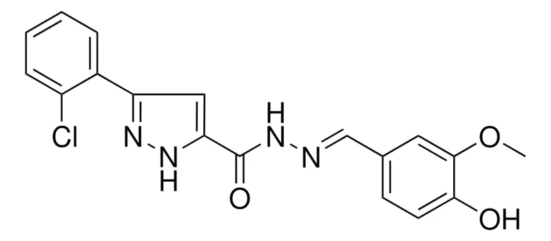Sigma-Aldrich 3-(2-CHLOROPHENYL)-N'-(4-HO-3-METHOXYBENZYLIDENE)-1H-PYRAZOLE-5-CARBOHYDRAZIDE,AldrichCPR