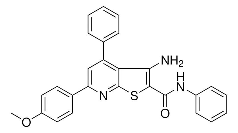 Sigma-Aldrich 3-AMINO-6-(4-MEO-PH)-4-PH-THIENO(2,3-B)PYRIDINE-2-CARBOXYLIC ACID PHENYLAMIDE,AldrichCPR