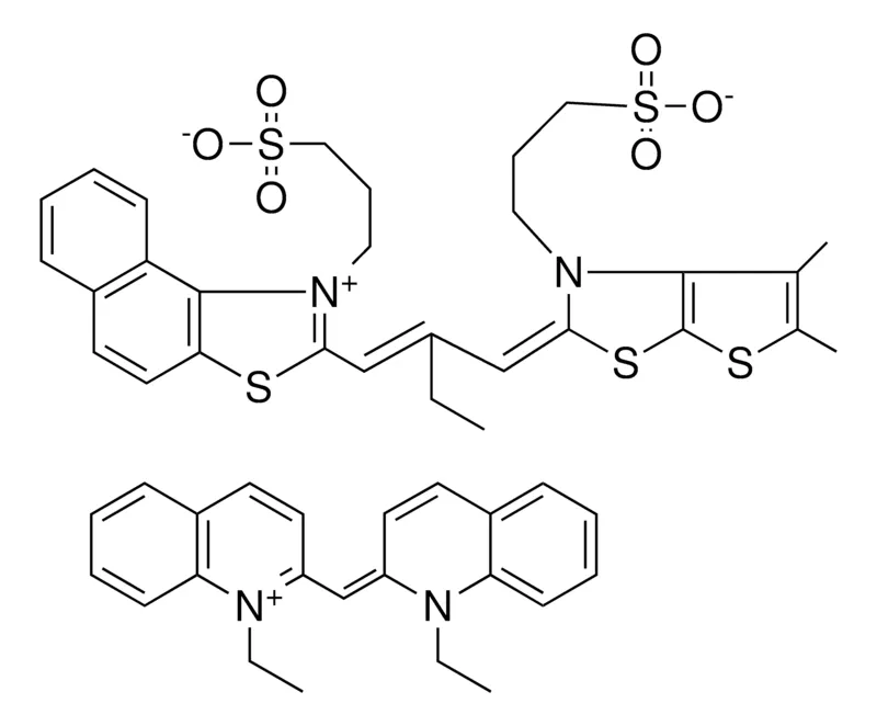 Sigma-Aldrich 1-ETHYL-2-[(E)-(1-ETHYL-2(1H)-QUINOLINYLIDENE)METHYL]QUINOLINIUM 3-(2-{(1E)-2-[(E)-(5,6-DIMETHYL-1-(3-SULFONATOPROPYL)THIENO[3,2-D][1,3]THIAZOL-2(1H)-YLIDENE)METHYL]-1-BUTENYL}NAPHTHO[1,2-D][1,3]THIAZOL-1-IUM-1-YL)-1-PROPANESULFONATE，AldrichCPR
