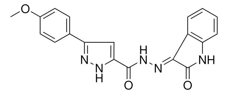 Sigma-Aldrich 5(4-MEO-PH)2H-PYRAZOLE-3-CARBOXYLIC ACID (2-OXO-1,2-2H-INDOL-3-YLIDENE)HYDRAZIDE,AldrichCPR