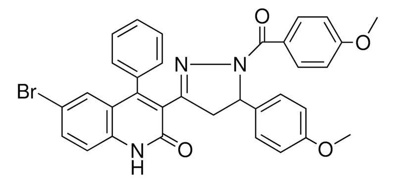 Sigma-Aldrich 6-BR-3-(1-(4-MEO-BZ)-5-(4-MEO-PH)-4,5-2H-1H-PYRAZOL-3-YL)-4-PH-1H-QUINOLIN-2-ONE,AldrichCPR