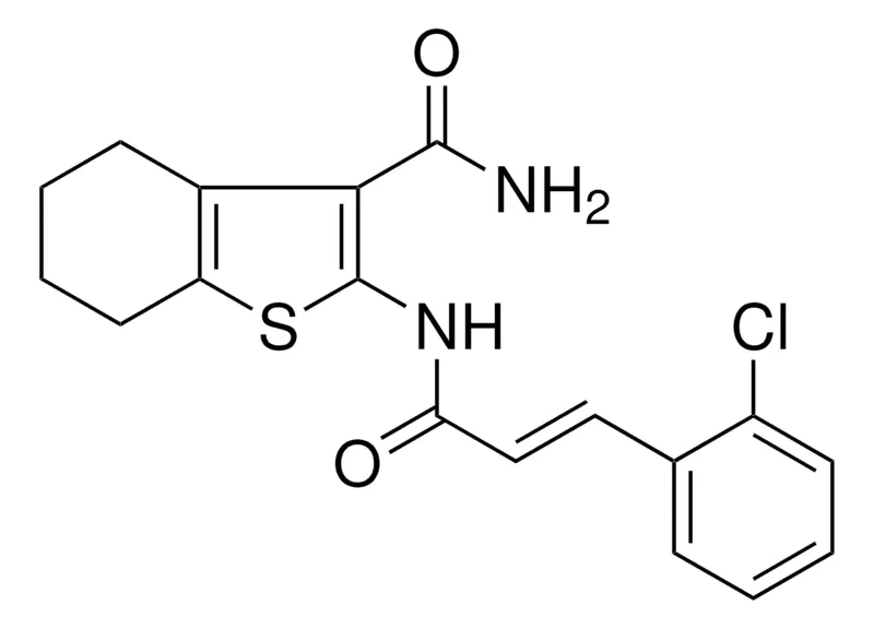 Sigma-Aldrich 2(3-(2-CL-PH)-ACRYLOYLAMINO)4,5,6,7-4H-BENZO(B)THIOPHENE-3-CARBOXYLIC ACID AMIDE,AldrichCPR