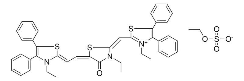 Sigma-Aldrich 3-ETHYL-2-((E)-{(5E)-3-ETHYL-5-[(2Z)-2-(3-ETHYL-4,5-DIPHENYL-1,3-THIAZOL-2(3H)-YLIDENE)ETHYLIDENE]-4-OXO-1,3-THIAZOLIDIN-2-YLIDENE}METHYL)-4,5-DIPHENYL-1,3-THIAZOL-3-IUM ETHYL SULFATE，AldrichCPR