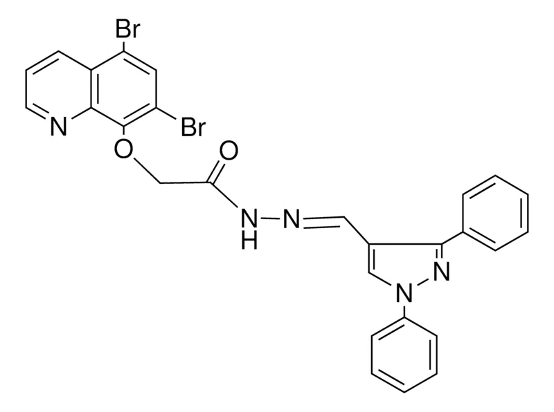 Sigma-Aldrich (DIBROMO-QUINOLIN-YLOXY)-ACETIC ACID (DIPHENYL-PYRAZOL-4-YLMETHYLENE)-HYDRAZIDE,AldrichCPR