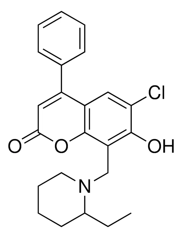 Sigma-Aldrich 6-CHLORO-8-(2-ETHYL-PIPERIDIN-1-YLMETHYL)-7-HYDROXY-4-PHENYL-CHROMEN-2-ONE,AldrichCPR