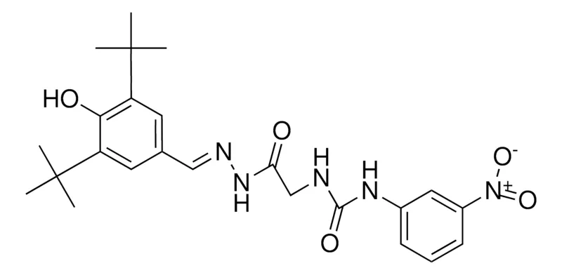 Sigma-Aldrich 2-(3-(3-NITROPHENYL)UREIDO)ACETIC (3,5DI-TERT-BUTYL4HYDROXYBENZYLIDENE)HYDRAZIDE,AldrichCPR
