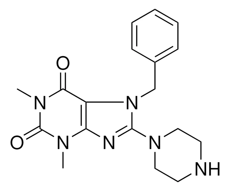 Sigma-Aldrich 7-BENZYL-1,3-DIMETHYL-8-(1-PIPERAZINYL)-3,7-DIHYDRO-1H-PURINE-2,6-DIONE,AldrichCPR