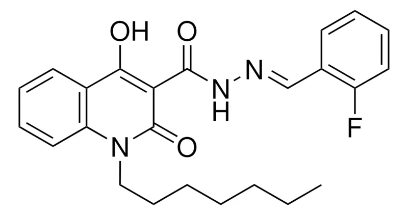 Sigma-Aldrich N'-(2-F-BENZYLIDENE)-1-HEPTYL-4-HO-2-OXO-1,2-DIHYDRO-3-QUINOLINECARBOHYDRAZIDE,AldrichCPR