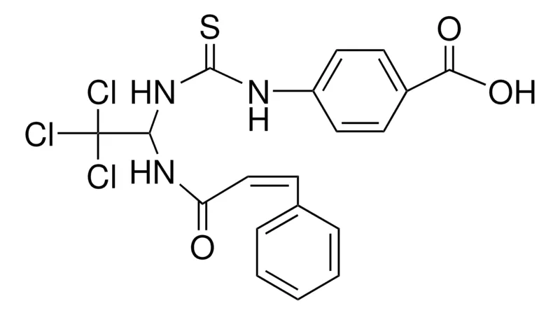 Sigma-Aldrich 4-(3-(2,2,2-TRICHLORO-1-(3-PHENYL-ACRYLOYLAMINO)-ETHYL)-THIOUREIDO)-BENZOIC ACID,AldrichCPR