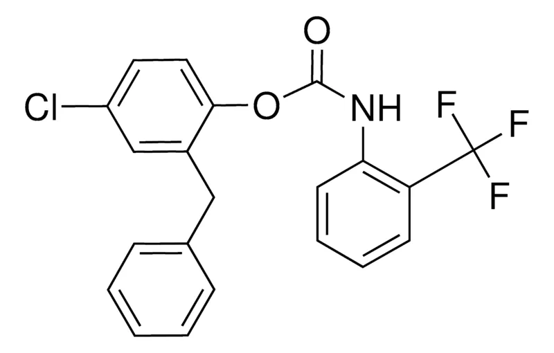 Sigma-Aldrich 2-BENZYL-4-CHLOROPHENYL N-(2-(TRIFLUOROMETHYL)PHENYL)CARBAMATE,AldrichCPR
