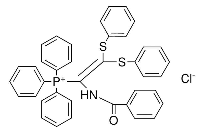 Sigma-Aldrich (1-BENZOYLAMINO-2,2-BIS-PHENYLSULFANYL-VINYL)-TRIPHENYL-PHOSPHONIUM, CHLORIDE,AldrichCPR
