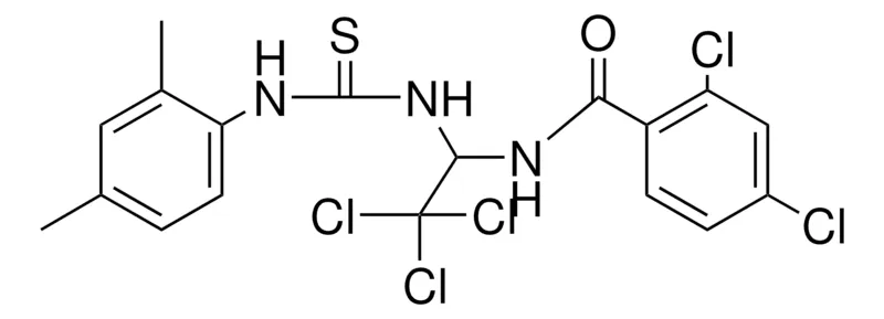Sigma-Aldrich 2,4-DICHLORO-N-(2,2,2-TRICHLORO-1-(3-(2,4-DIMETHYL-PH)-THIOUREIDO)-ET)-BENZAMIDE,AldrichCPR