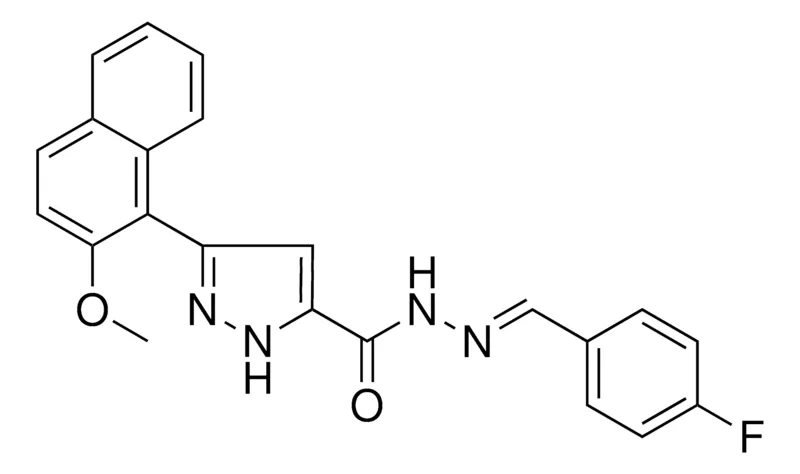 Sigma-Aldrich 5(2-MEO-NAPHTHALEN-1-YL)2H-PYRAZOLE-3-CARBOXYLIC ACID (4-F-BENZYLIDENE)HYDRAZIDE,AldrichCPR