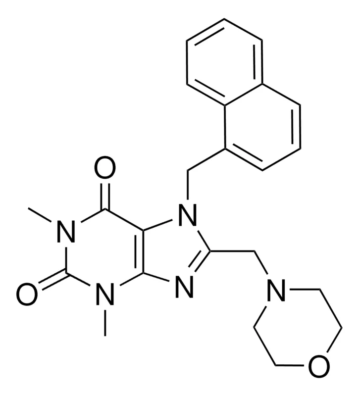 Sigma-Aldrich 1,3-DIMETHYL-8-(4-MORPHOLINYLMETHYL)-7-(1-NAPHTHYLMETHYL)-3,7-DIHYDRO-1H-PURINE-2,6-DIONE,AldrichCPR