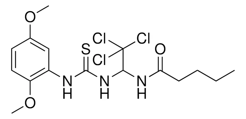 Sigma-Aldrich PENTANOIC ACID (2,2,2-TRICHLORO-1-(3-(2,5-DIMETHOXY-PH)-THIOUREIDO)-ETHYL)-AMIDE,AldrichCPR