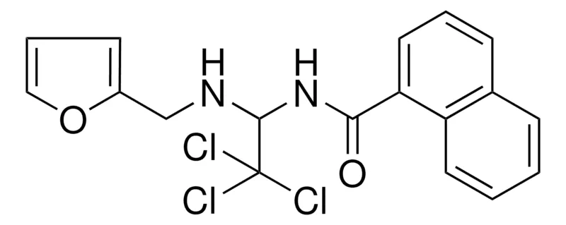 Sigma-Aldrich NAPHTHALENE-1-CARBOXYLIC ACID (2,2,2-TRI-CL-1-((FURAN-2-YLMETHYL)-AMINO)ET)AMIDE,AldrichCPR