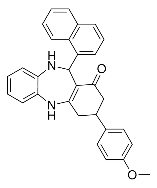 Sigma-Aldrich 3-(4-MEO-PH)-11-NAPHTHALEN-1-YL-2,3,4,5,10,11-6H-DIBENZO(B,E)(1,4)DIAZEPIN-1-ONE，AldrichCPR