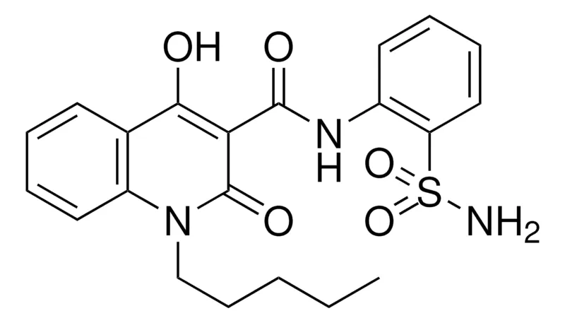 Sigma-Aldrich 4-HO-2-OXO-1-PENTYL-1,2-2H-QUINOLINE-3-CARBOXYLIC ACID (2-SULFAMOYL-PH)-AMIDE,AldrichCPR