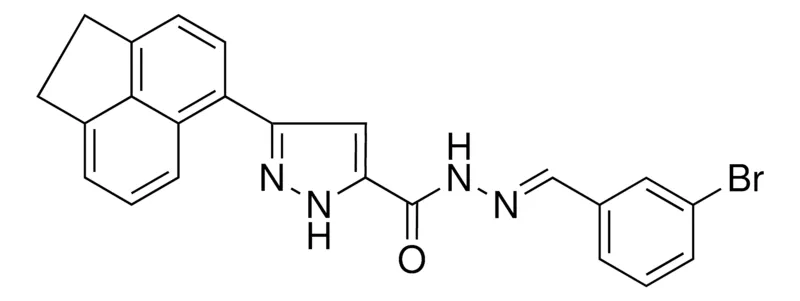 Sigma-Aldrich 5-ACENAPHTHEN-5-YL-2H-PYRAZOLE-3-CARBOXYLIC ACID (3-BROMO-BENZYLIDENE)-HYDRAZIDE,AldrichCPR