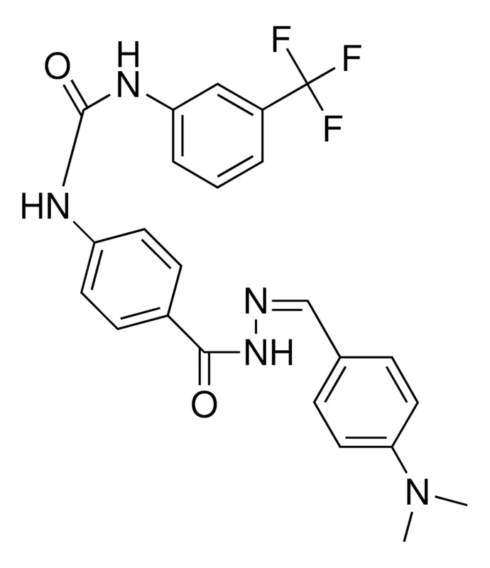 Sigma-Aldrich 4-(3(3(TRIFLUOROMETHYL)PHENYL)UREIDO)BENZOIC (4(DIME-AMINO)BENZYLIDENE)HYDRAZIDE，AldrichCPR