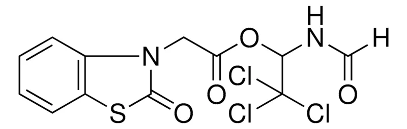 Sigma-Aldrich (2-OXO-BENZOTHIAZOL-3-YL)-ACETIC ACID 2,2,2-TRICHLORO-1-FORMYLAMINO-ETHYL ESTER,AldrichCPR