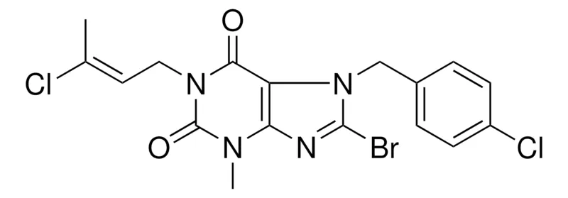 Sigma-Aldrich 8-BR-7-(4-CL-BZL)-1-(3-CHLORO-BUT-2-ENYL)-3-METHYL-3,7-DIHYDRO-PURINE-2,6-DIONE,AldrichCPR