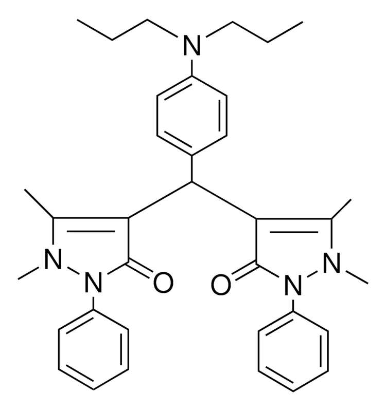 Sigma-Aldrich 4,4'-((4-(DIPROPYLAMINO)PHENYL)METHYLENE)BIS(1,5-DIMETHYL-2-PHENYL-1H-PYRAZOL-3(2H)-ONE),AldrichCPR