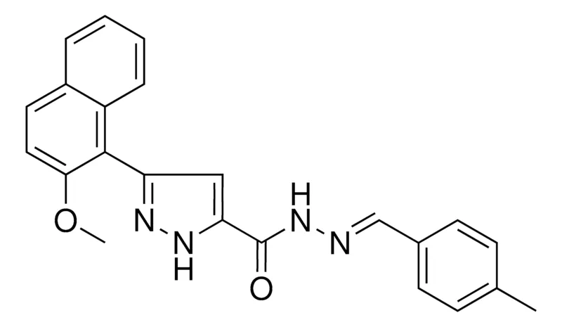 Sigma-Aldrich 5(2-MEO-NAPHTHALEN-1-YL)2H-PYRAZOLE-3CARBOXYLIC ACID (4-ME-BENZYLIDENE)HYDRAZIDE,AldrichCPR