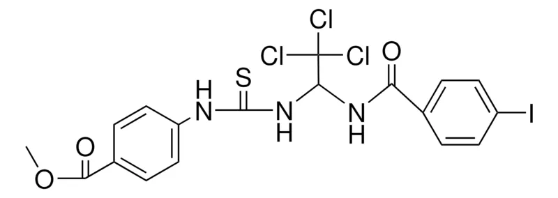 Sigma-Aldrich 4-(3-(2,2,2-TRICHLORO-1-(4-I-BENZOYLAMINO)-ET)-THIOUREIDO)-BENZOIC ACID ME ESTER,AldrichCPR