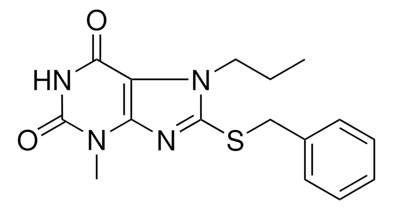Sigma-Aldrich 8-BENZYLSULFANYL-3-METHYL-7-PROPYL-3,7-DIHYDRO-PURINE-2,6-DIONE,AldrichCPR
