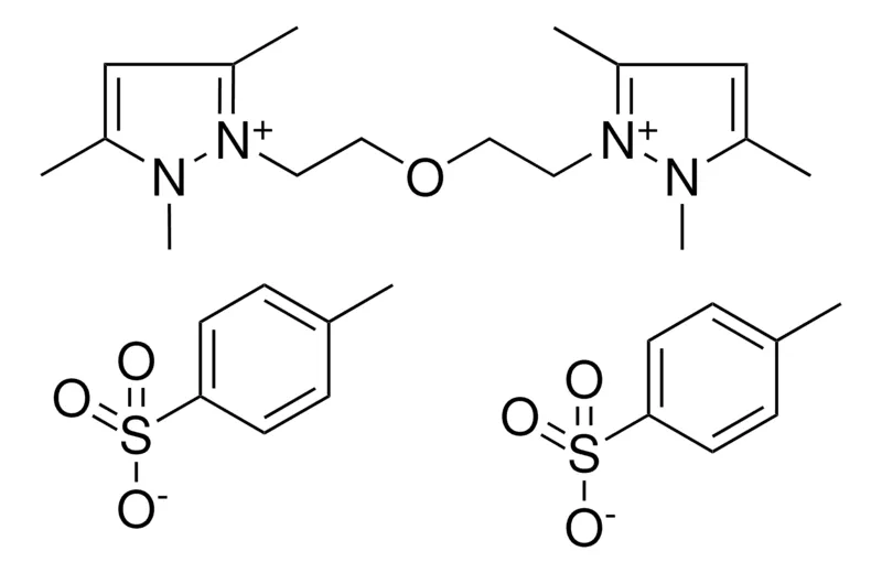 Sigma-Aldrich 1,3,5-TRIMETHYL-2-{2-[2-(1,3,5-TRIMETHYL-1H-PYRAZOL-2-IUM-2-YL)ETHOXY]ETHYL}-1H-PYRAZOL-2-IUM BIS(4-METHYLBENZENESULFONATE)，AldrichCPR