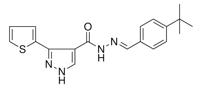 Sigma-Aldrich 3-THIOPHEN-2YL-1H-PYRAZOLE-4-CARBOXYLIC ACID (4-TERT-BUTYL-BENZYLIDENE)HYDRAZIDE,AldrichCPR