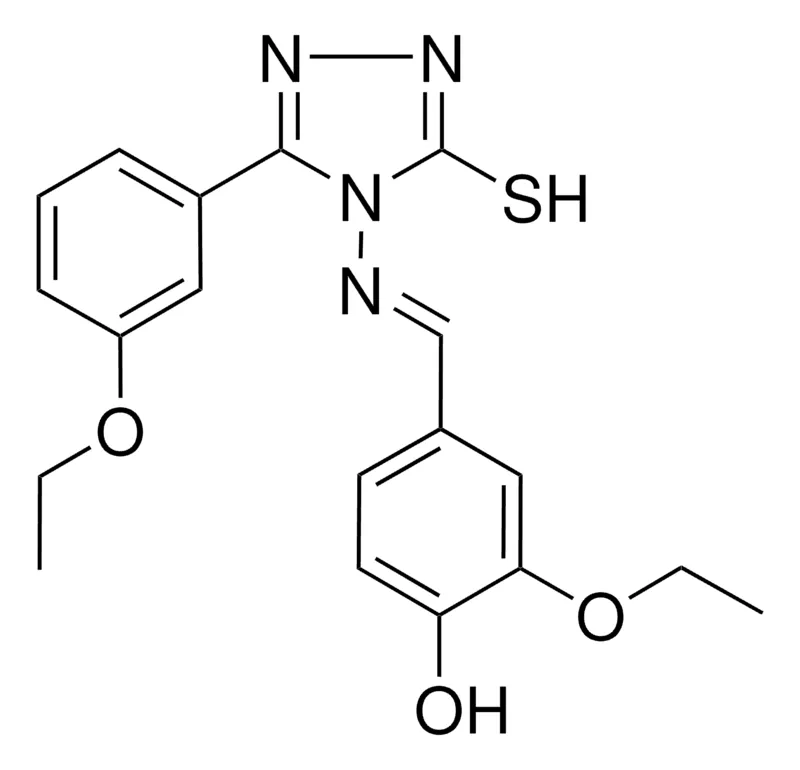 Sigma-Aldrich 2-ETHOXY-4-(((3-(3-ETHOXYPHENYL)5-MERCAPTO-4H-1,2,4-TRIAZOL-4-YL)IMINO)ME)PHENOL,AldrichCPR