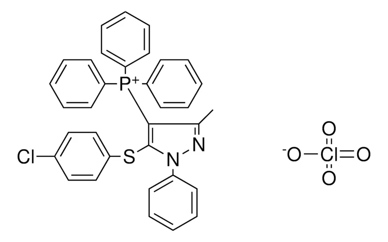 Sigma-Aldrich (5-(4-CL-PH-SULFANYL)-3-ME-1-PH-1H-PYRAZOL-4-YL)-TRI-PH-PHOSPHONIUM, PERCHLORATE,AldrichCPR